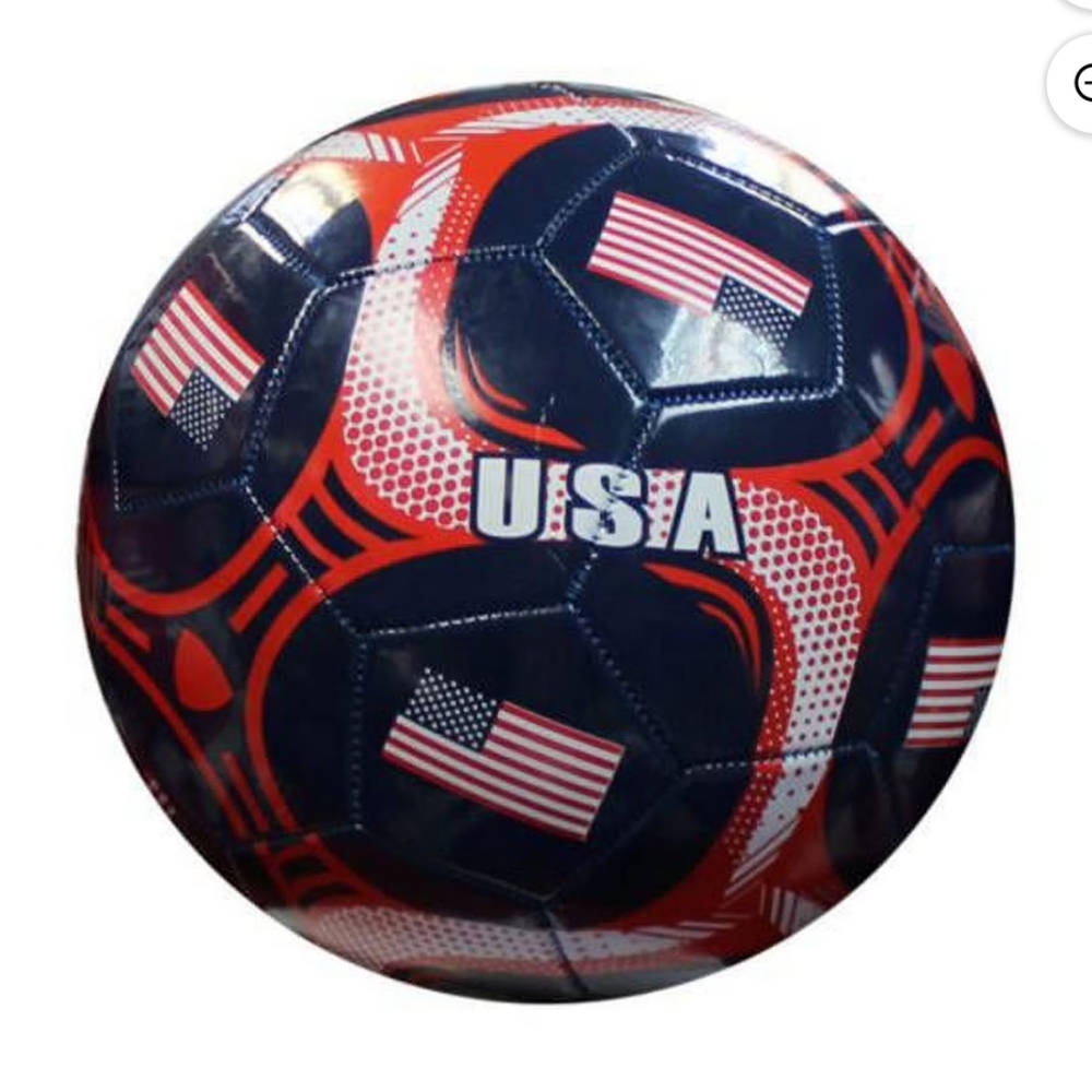 Soccer Ball USA Red, White, and Blue Deflated